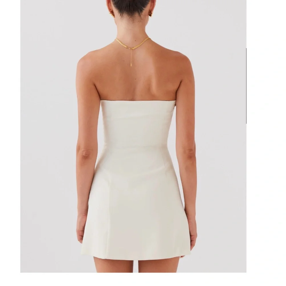 Peppermayo - Ayanna Strapless Mini Dress - Ivory - Picture 3 of 3